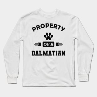 Dalmatian Dog - Property of a dalmatian Long Sleeve T-Shirt